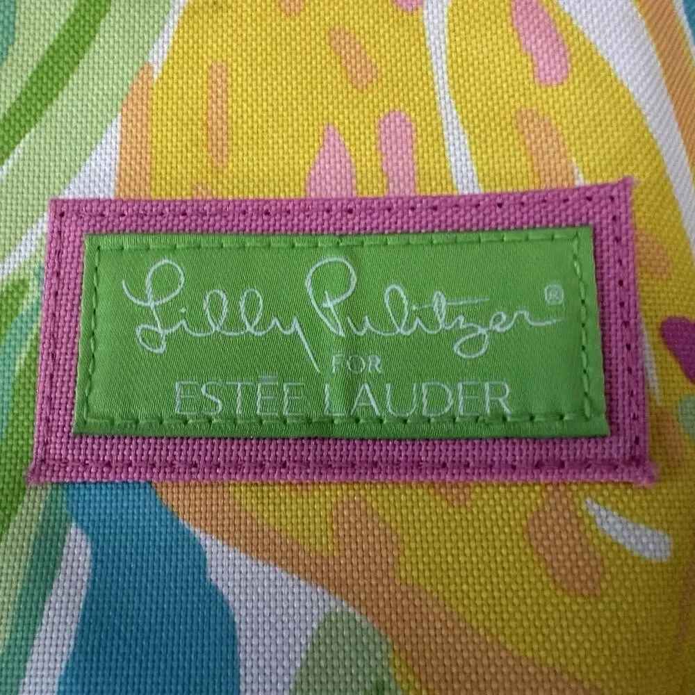 Lilly Pulitzer X Estee Lauder Canvas Tote Bag Beach Summer Preppy‎ Shoulder Bag